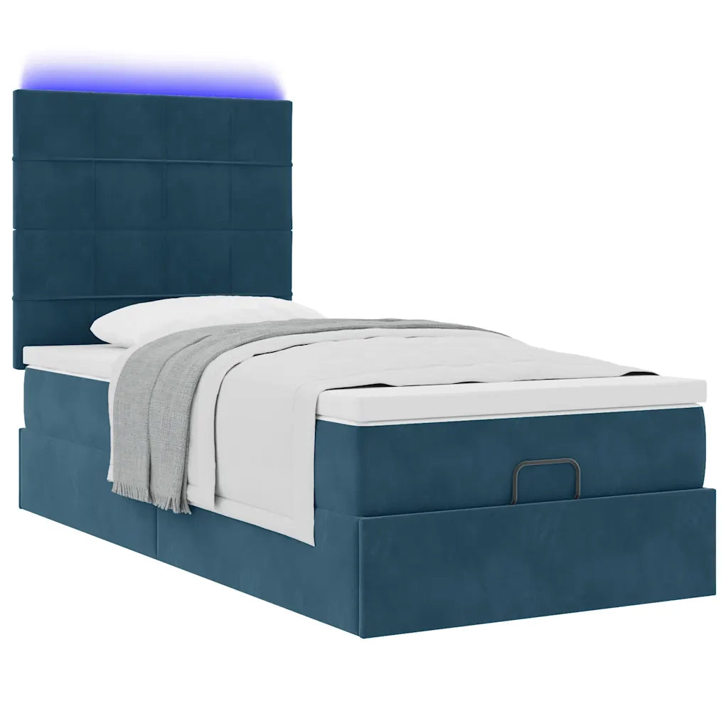 Struttura Letto Pouf con Materassi 100x200 cm Velluto 3314304