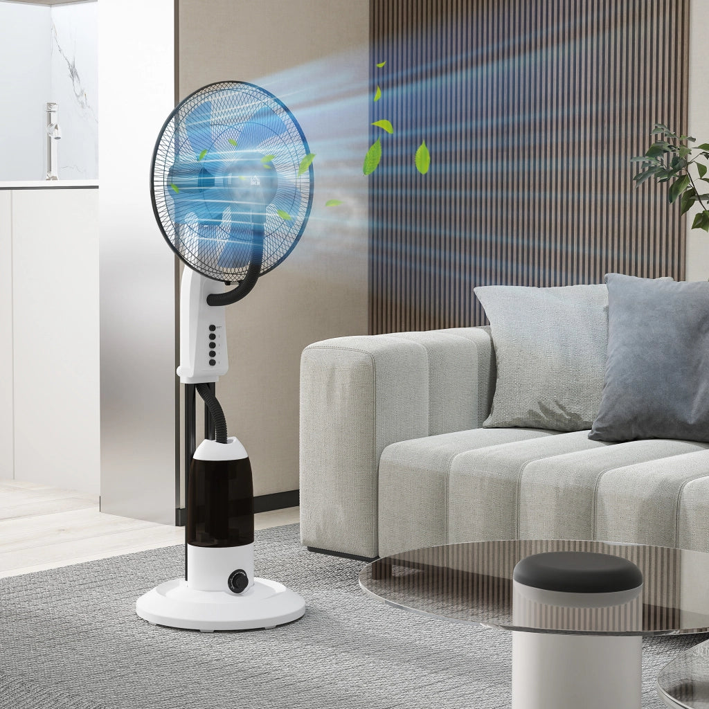 Ventilatore Nebulizzatore Oscillante 90 W ¨C Zephmum ¨C 44,5x120 cm Bianco