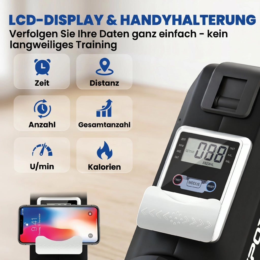 Vogatore Magnetico Silenzioso ¨C zephmum ¨C 16 Livelli di Resistenza con App e LCD Display