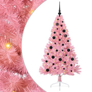 Albero di Natale | Decorazioni natalizie artificiale con luci integrate Rosa 150 cm PVC