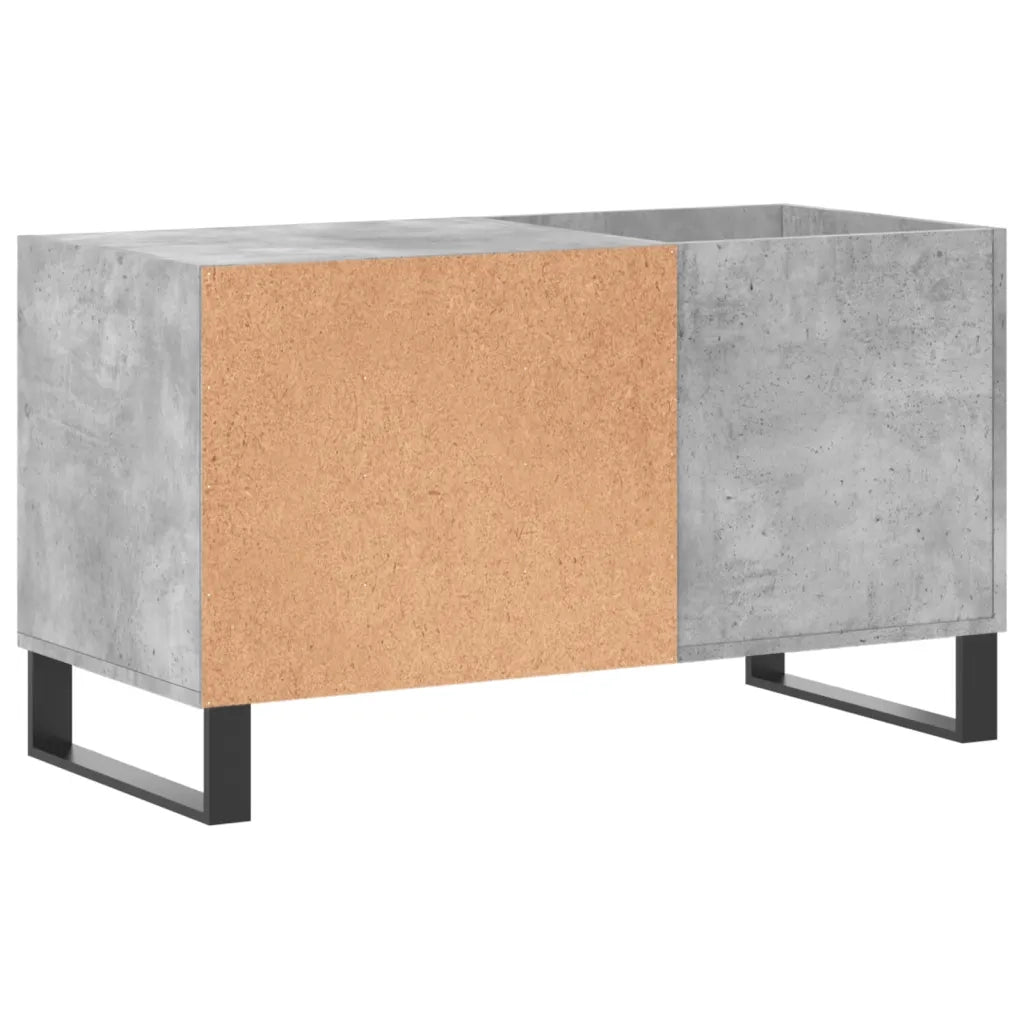 Mobile Porta Dischi Grigio Cemento 85x38x48cm Legno Multistrato 831712