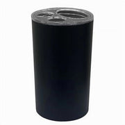 Trade Shop - Portaspazzolini Bicchiere Dentifricio Accessori Arredo Bagno Nero A 3 Fori 79194 -