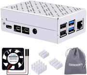 Alloggiamento per Raspberry Pi 4 in Alluminio - Ventilatore di Raffreddamento - Formato Compattato - Componenti di Raffreddamento - Ideale per Raspberry Pi 4 Modello B - 8GB/...