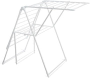 Sistema di Asciugatura Abbigliamento a Due Braccia in Metallo - 61x23,6x39,3 pollici (Bianco, Pieghevole)