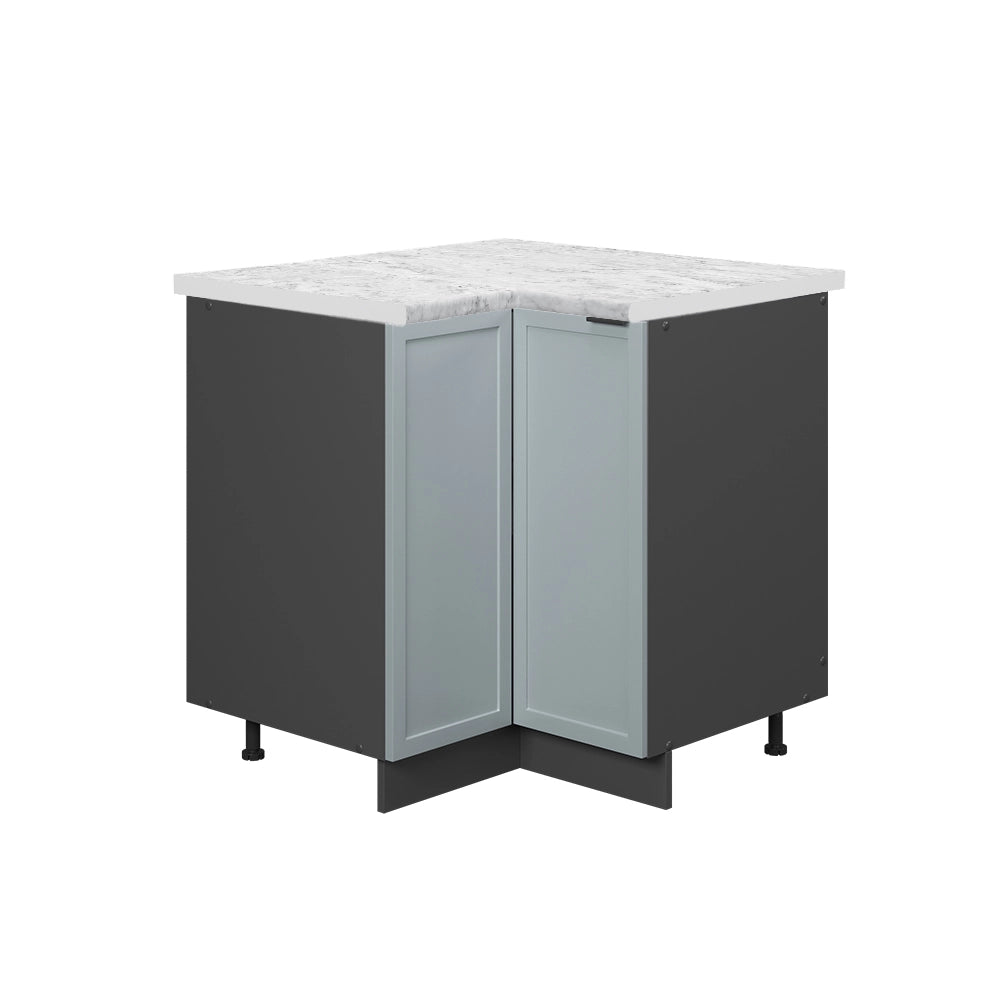 Mobile ad angolo cucina Fame-Line Blu-grigio chiaro/Antracite 80.5 cm, PL Marmo Vicco