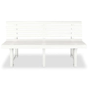 Panchina da Giardino | Panca da Giardino 145,5 cm in Plastica Bianca