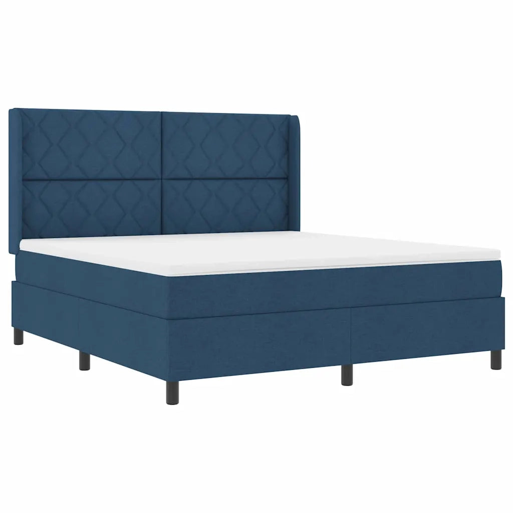 Letto a molle con materasso Blu 180 x 200 cm Tessuto 3343587