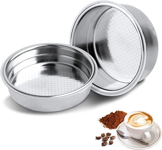 Filtro caffè in acciaio inossidabile per filtro a doppia membrana da 51 mm - 1 o 2 tazze