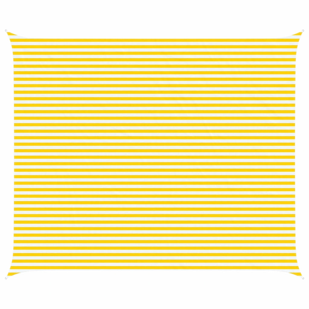 Vela da ombra solare Giallo e Bianco 6 x 5 m