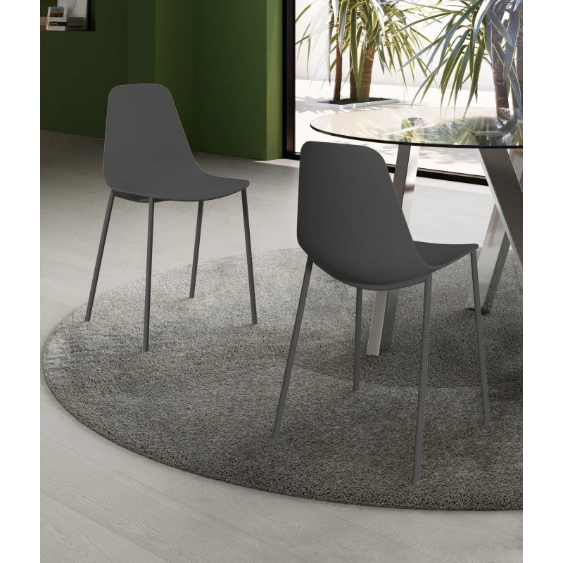 SEDIA IN POLIPROPILENE Frida 49cm X 48.5cm H 88cm Stones