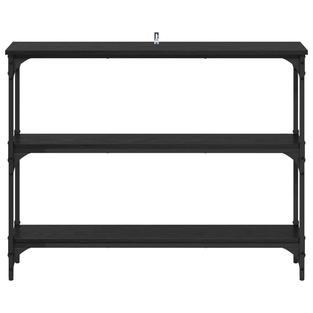 Tavolo consolle con lo scaffale Rovere nero 100 x 22,5 x 75 cm