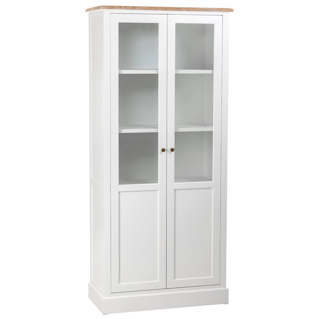 Vetrina in legno bianco 81x40x180h