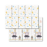 Tappeto Pieghevole per Bambini 200x150 cm Double Face Antiscivolo con Borsa Sky