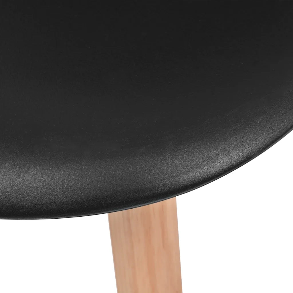 Sedie da Pranzo 4 pz Nere in Plastica 244778