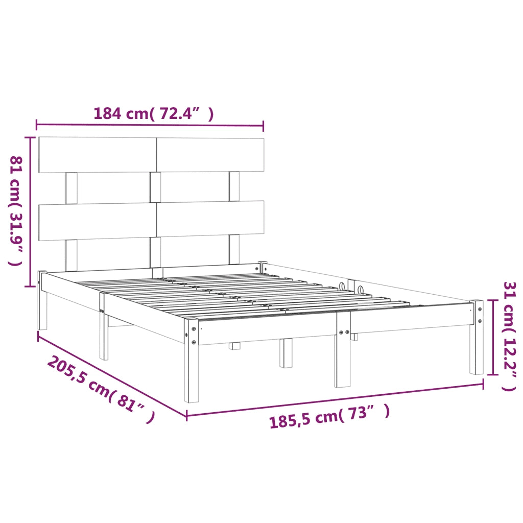 Giroletto in Legno Massello 180x200 cm Super King 3104688