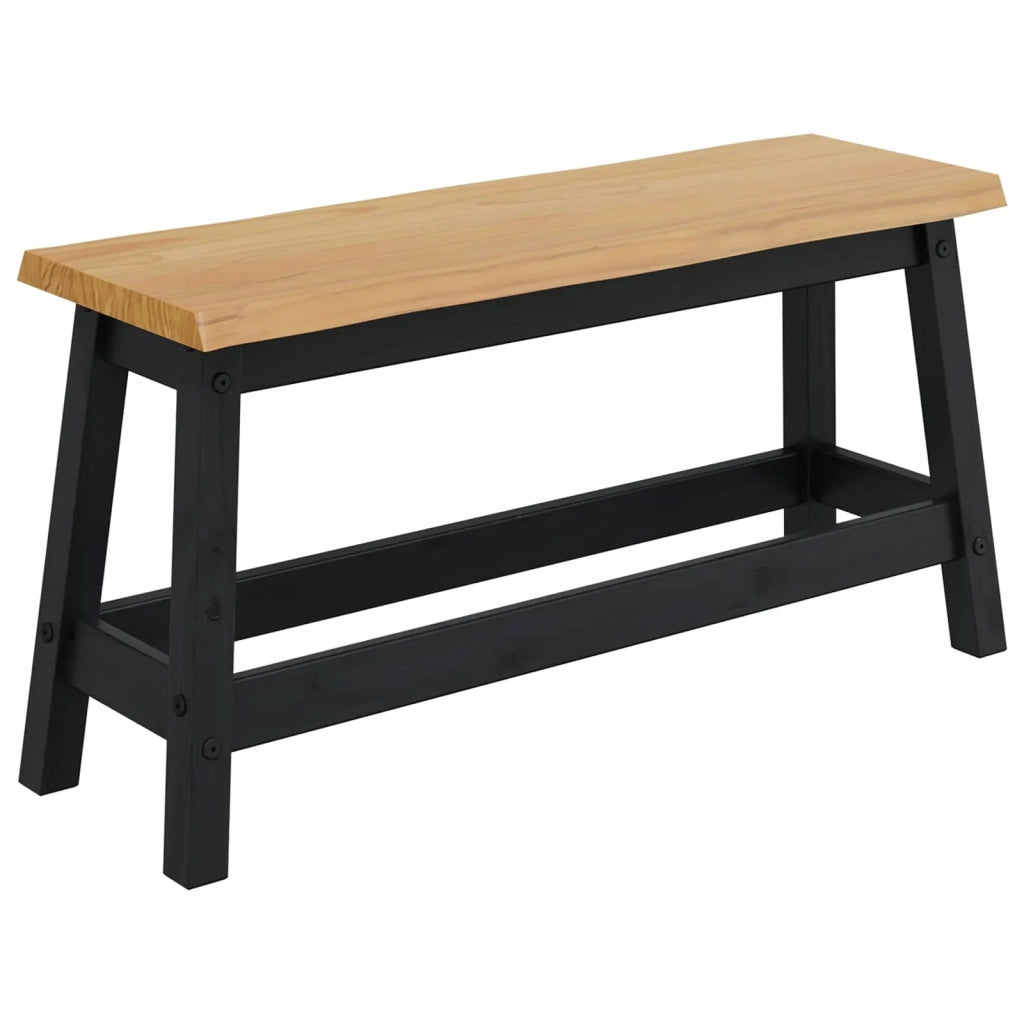 VidaXL Panchina da pranzo EKAI Nero 91,5 x 29 x 45,5 cm 42037009