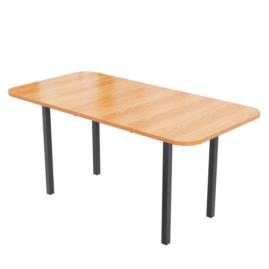 Tavolo allungabile con piano estensibile stile classico per sala da pranzo in MDF finitura quercia bianca americana