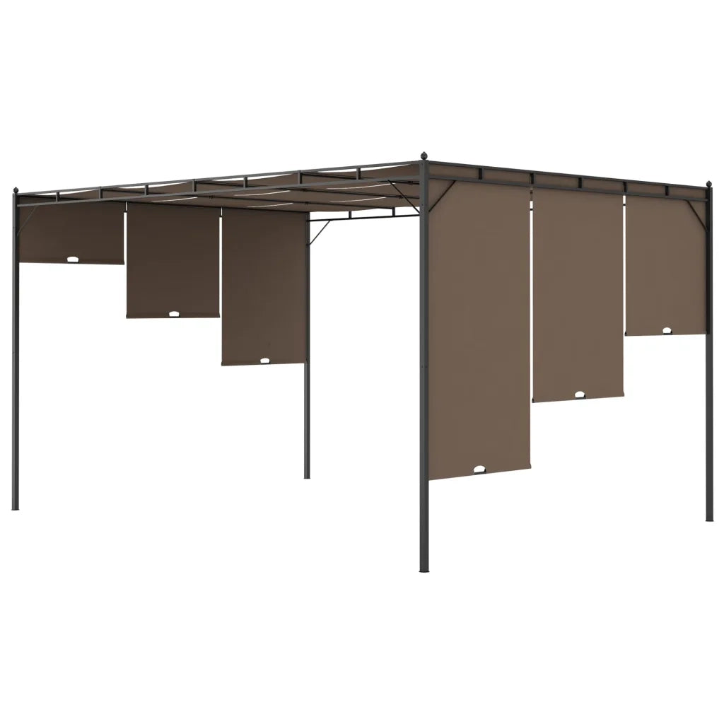 Gazebo | Pergolato da Giardino con Tenda Laterale 4x3x2,25 m Talpa