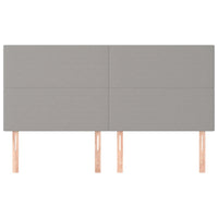 Testiera Grigio Chiaro 180x5x118/128 cm Tessuto 3116066