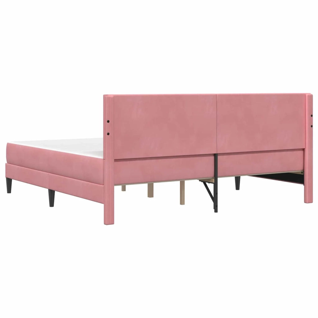 Struttura letto con materasso Rosa 180 x 200 cm Velluto 3415069