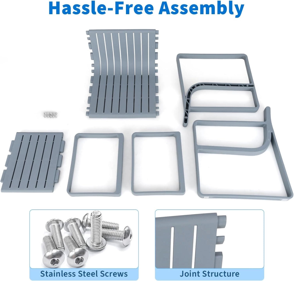 Set di sedie da giardino, 2 pezzi, resistenti alle intemperie, con sedie ergonomiche in PP e tavolino da caffè quadrato, per balcone e veranda