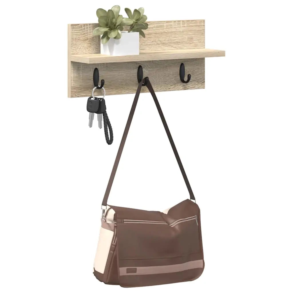 Appendiabiti a muro Rovere Sonoma 40 x 10,5 x 18 cm 874381