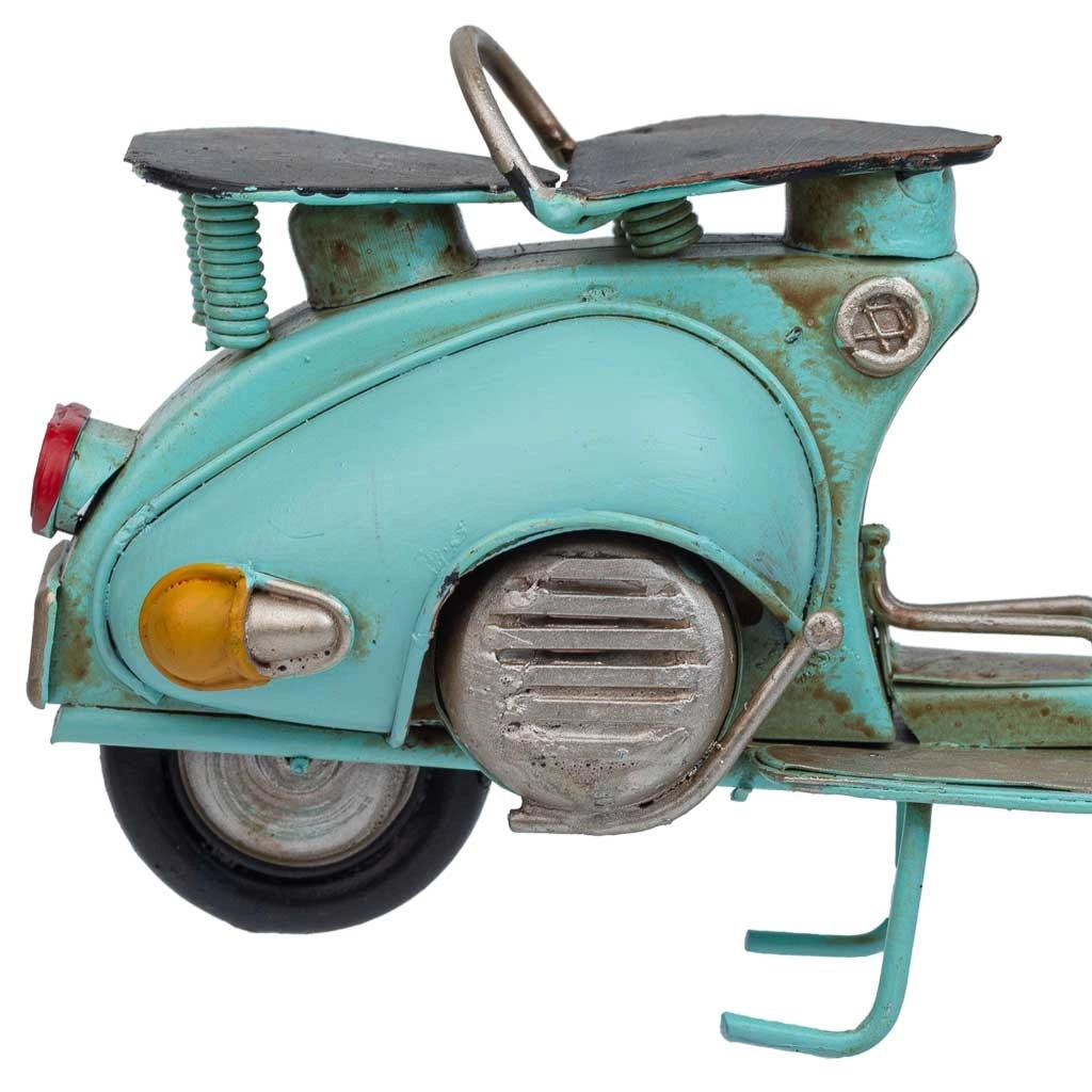 Moto in metallo blu 17x7,5x11,5h