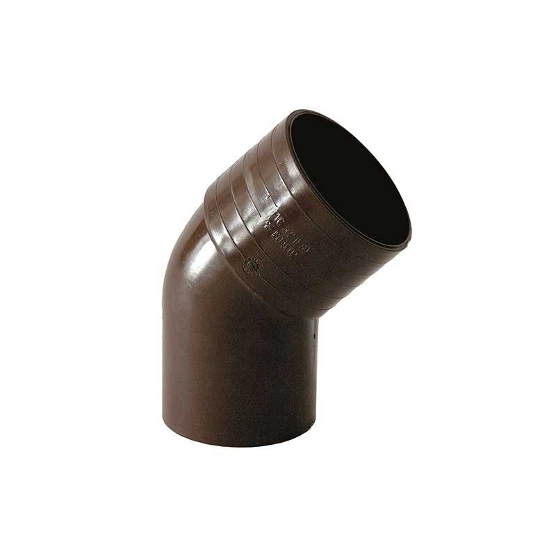 Curva tonda 45° per pluviali : Colore - Marrone, Diametro - 80