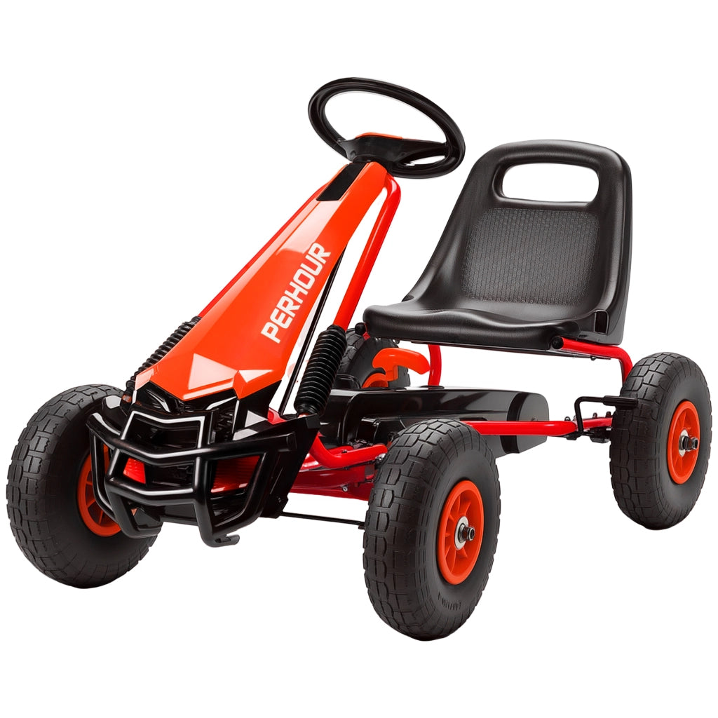 Go-Kart per bambini con sedile regolabile ¨C zephmum ¨C rosso 110x61x62 cm