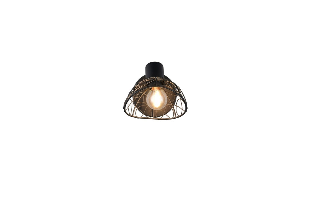 Faretto da soffitto industriale nero gabbia 1xE14 YAKO RL
