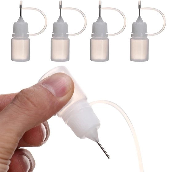 Flessi applicatori precisi 4 pezzi 5 ml - Dispenser flessa - Flessa a compressione - Flessa in plastica - Applicazione precisa - Flessa dispenser