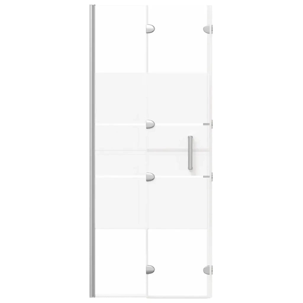 Pannello Doccia Pieghevole in ESG 120x140 cm Bianco CFW6197433