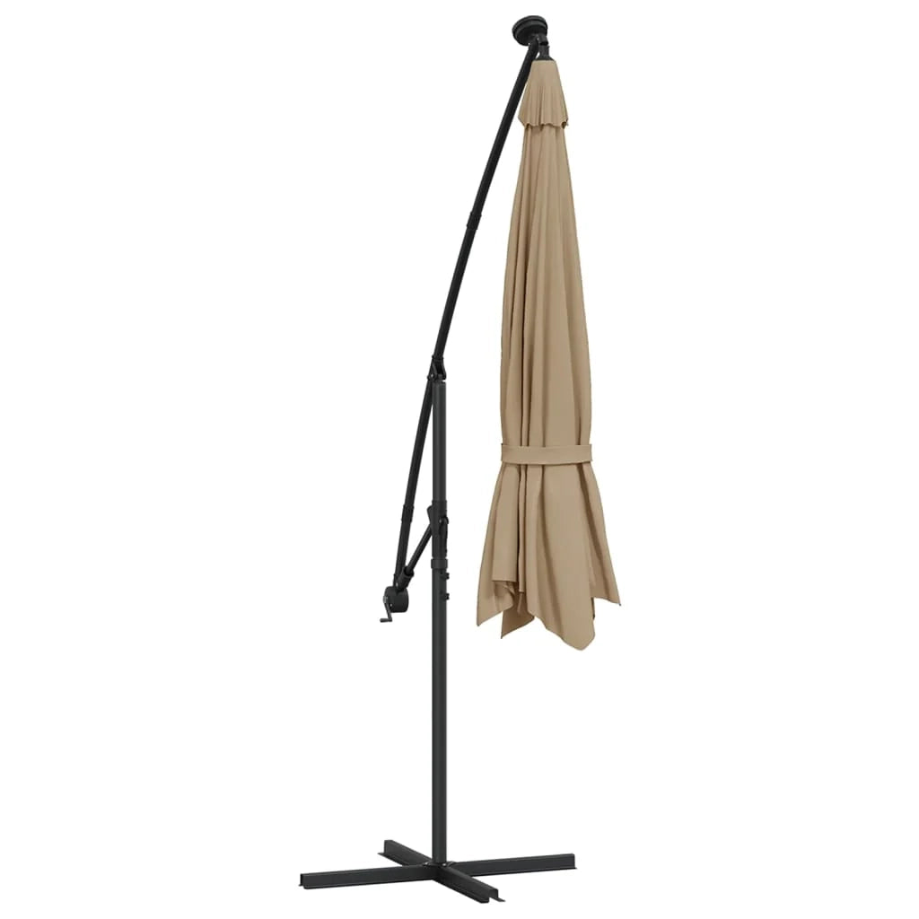 Ombrellone mobile da giardino con portalampada e palo in metallo 350 cm tortora 02_0008655