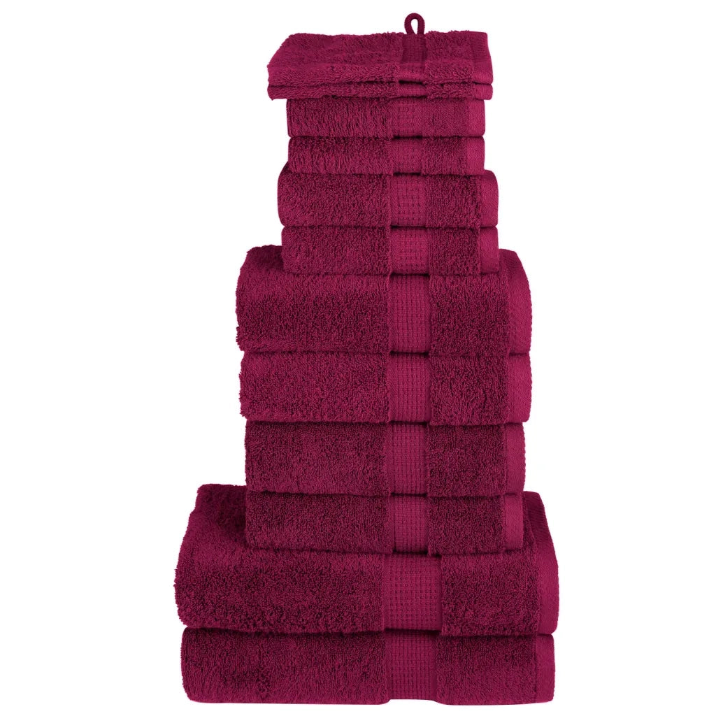 Set ASciugamani SOLUND 12 pz Bordeaux 600 gsm 137573