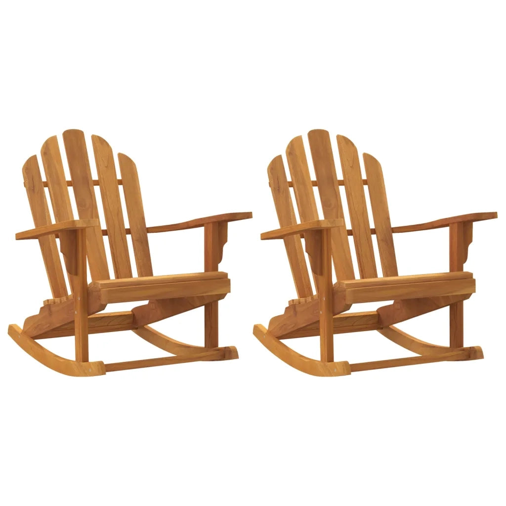 Sedie Dondolo Adirondack Giardino 2pz 79x100x103 Massello Teak