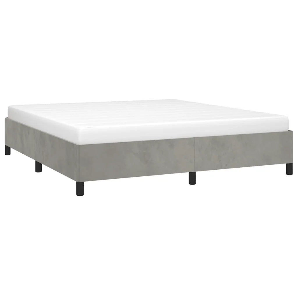 Struttura letto senza Materasso Grigio Chiaro California King Velluto 347363