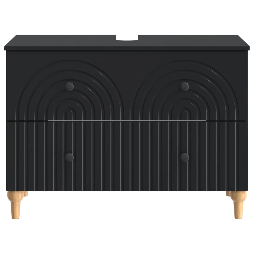 Armadio per Lavabo da Bagno ALKMAAR Nero 82 x 41 x 59 cm 896136