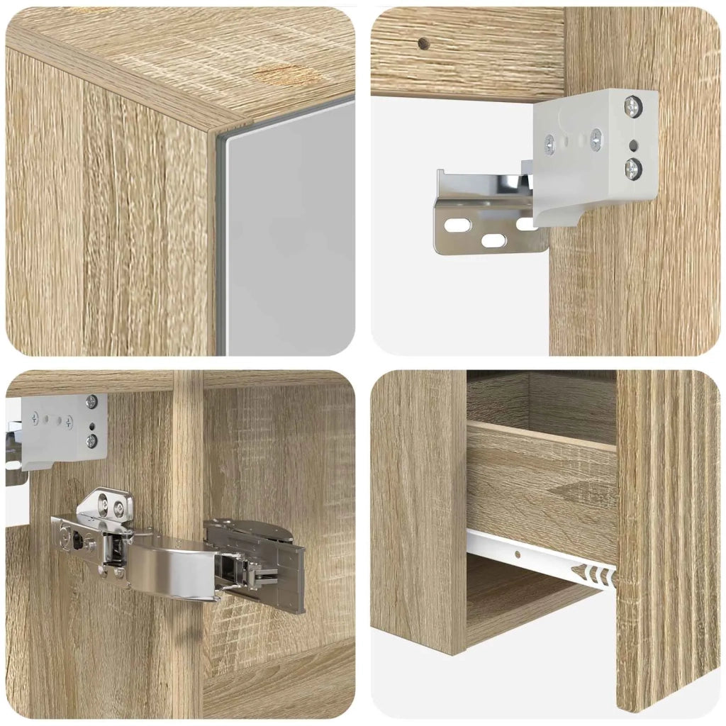 Set di Armadi da Bagno 5 pcs Rovere Sonoma Legno ingegnerizzato 3406393