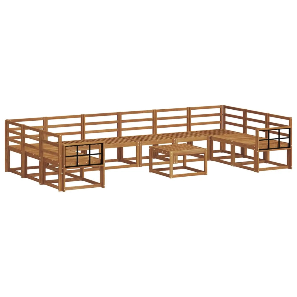 Set di divani da esterno 11 pcs Naturale