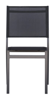 Sedia Pola in alluminio e textillene Greenwood Colore: Antracite e nero, Materiale: Alluminio