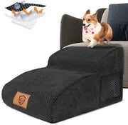 Trappola per cani per piccoli cani, scale a 2 gradini per cani, rampa per cani in alta qualità con fodero rimovibile, trappola antiscivolo per cani, trappola per gatti per letto e divano, 55 x 40 x 30 cm