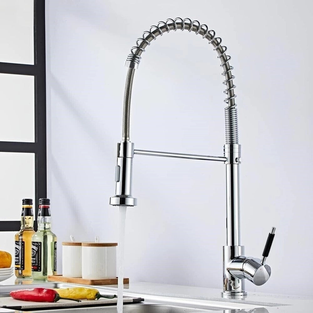 Trade Shop - Rubinetto Miscelatore Con Doccetta Lavello Isola Per Cucina Canna Alta 87466 -