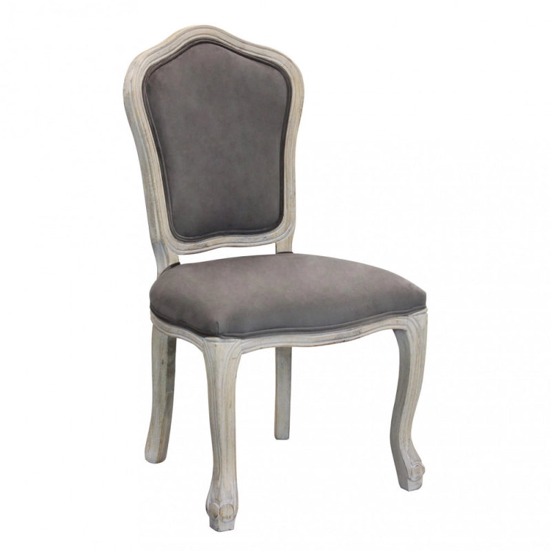 Set di 2 SEDIE CHARLENE IN VELLUTO TAUPE