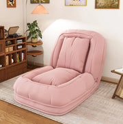 Sofa letto pieghevole ergonomico 80x22x87 cm in tessuto e metallo; rosa