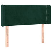 Testiera | Testata ad Orecchio Verde Scuro 83x16x78/88 cm in Velluto