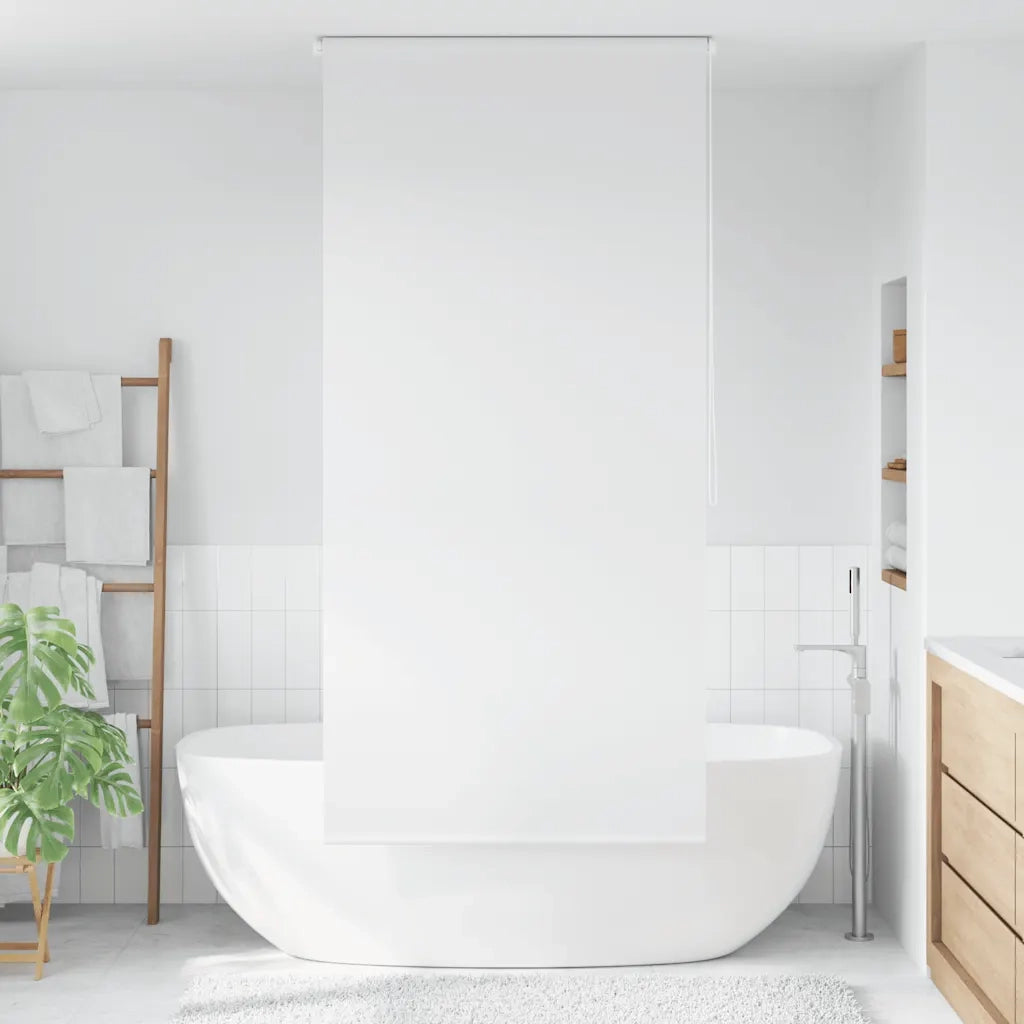 Tenda a Rullo per Doccia-Tenda avvolgibile 120x240 cm Bianco