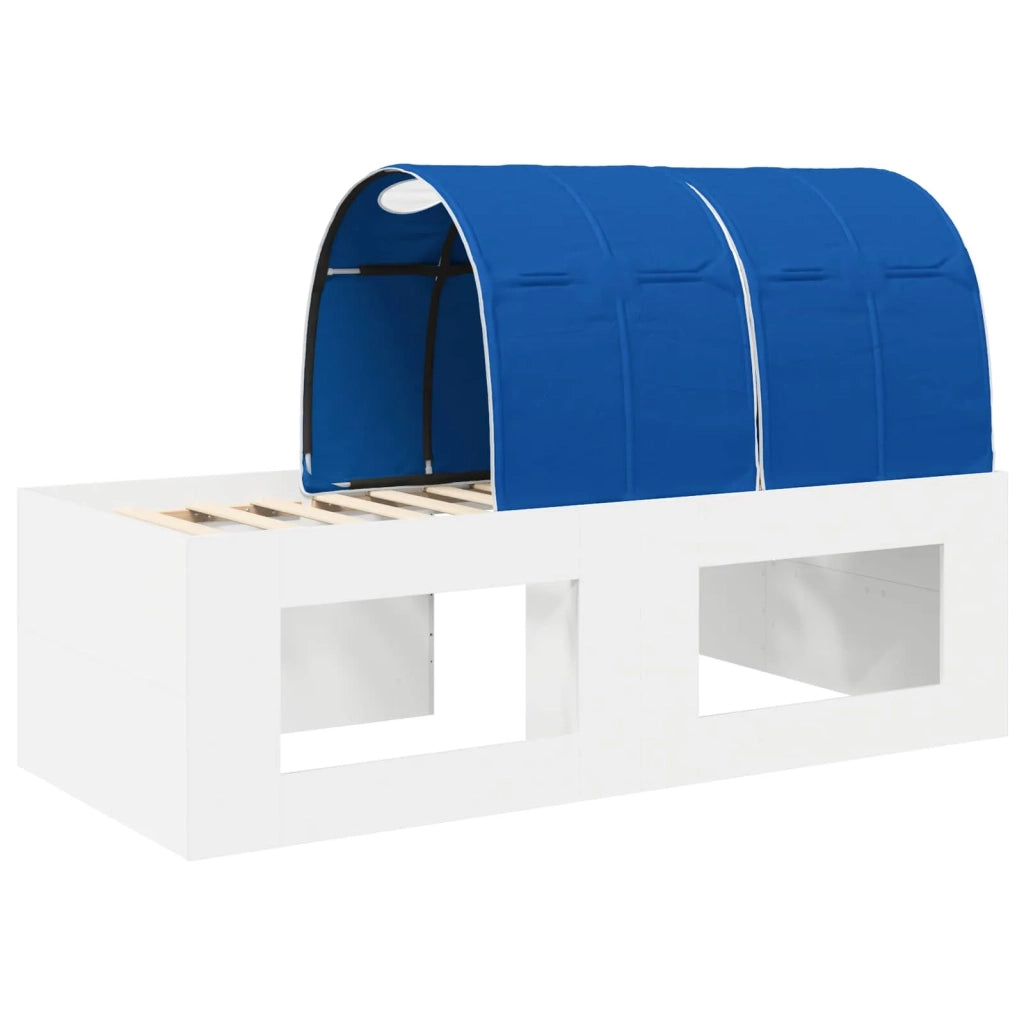 Letto alto per bambini con scrivania Bianco e Blu 3423679