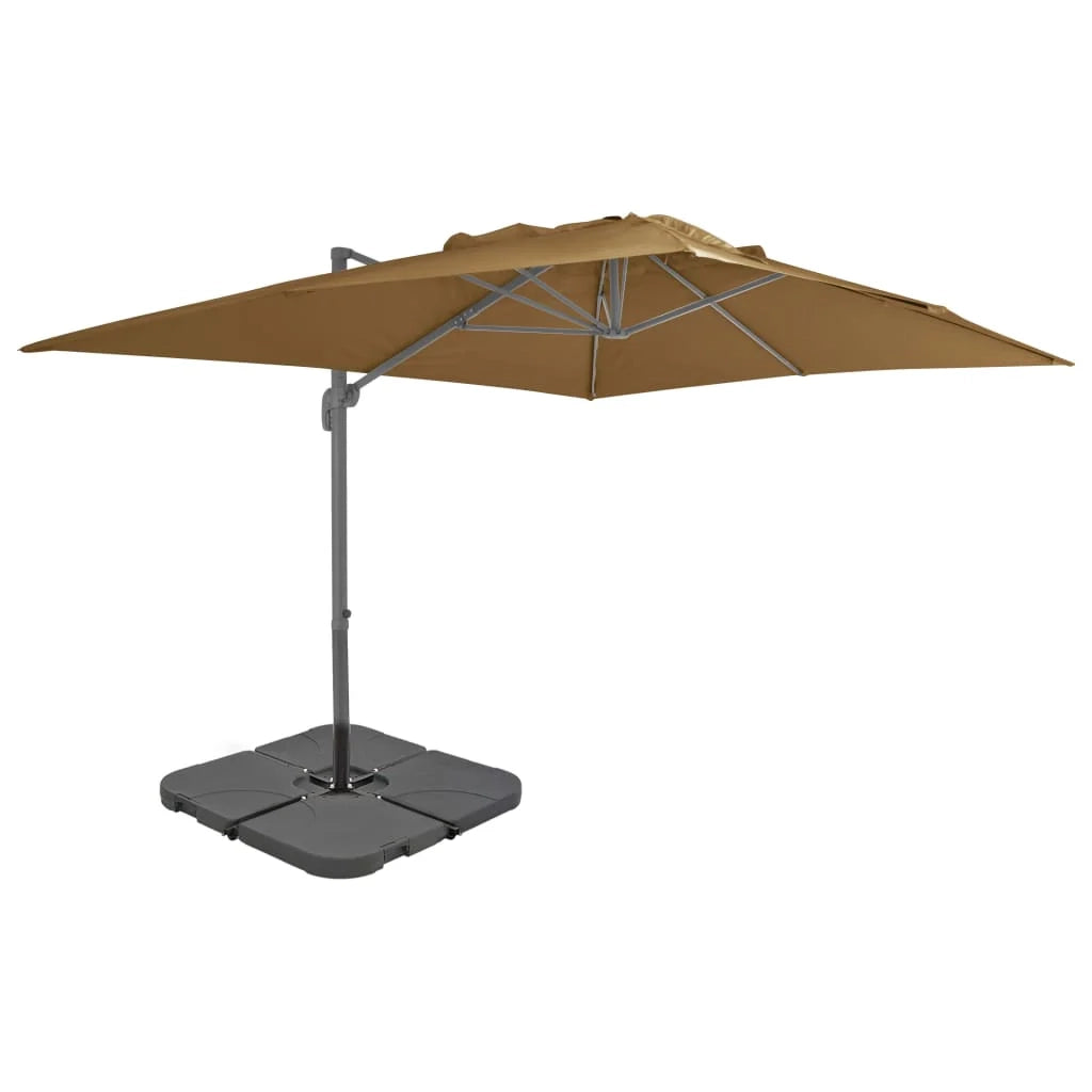Ombrellone da giardino con base portatile 4 x 3 m tortora 02_0008053