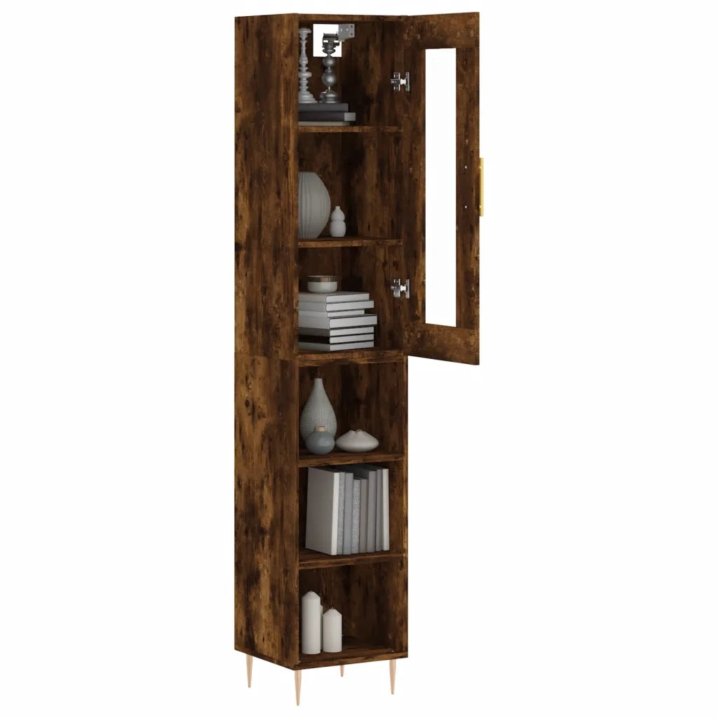 Credenza Rovere Fumo 34,5x34x180 cm in Legno Multistrato 3199358