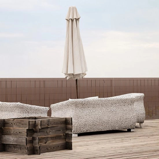 Schermo per giardino in PVC da 1,6x4m per la privacy - separazione per giardino e schermo per balcone - marrone 1,6x4m